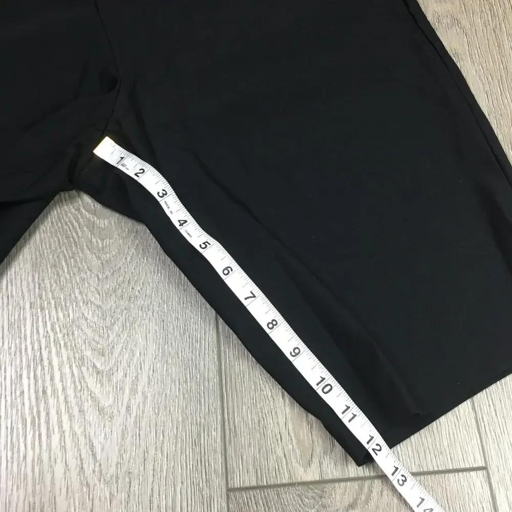 New Chico’s So Slimming Pull On Shorts Black Mid Length Stretch Womens 2.5 Large - Picture 7 of 8